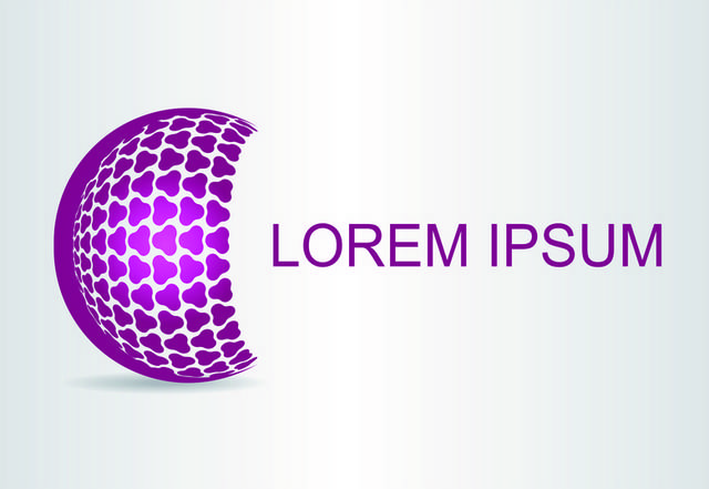 紫色半球创意logo素材模板