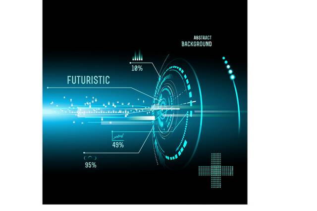 蓝光创意科技背景素材模板