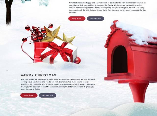 可爱圣诞宣传单页