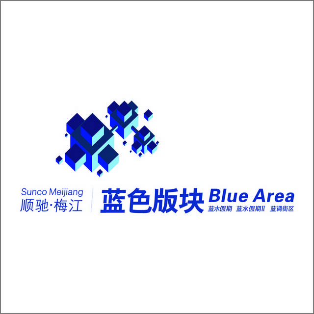 蓝色版块logo标志