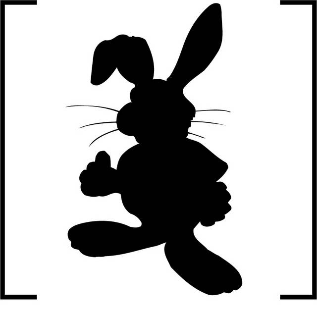 兔子剪影LOGO图标