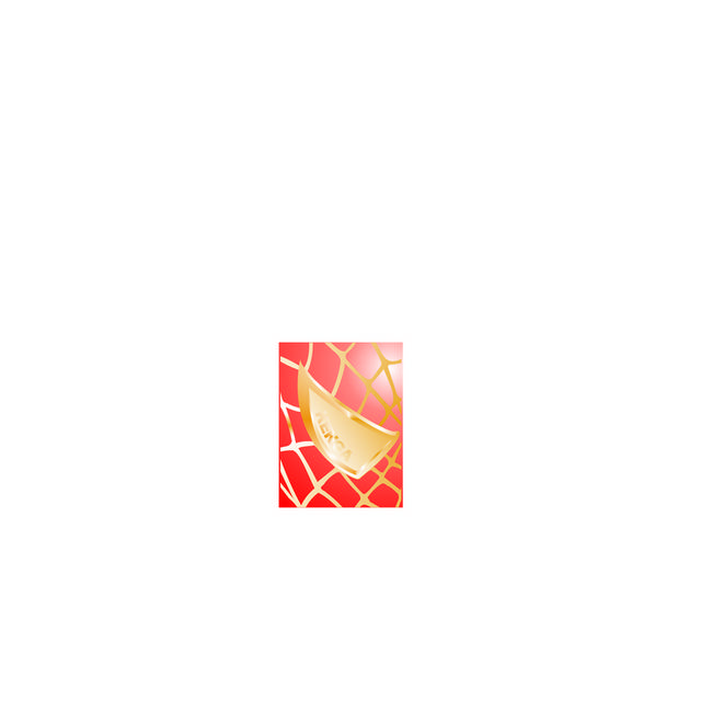 红色网状卡通LOGO图标