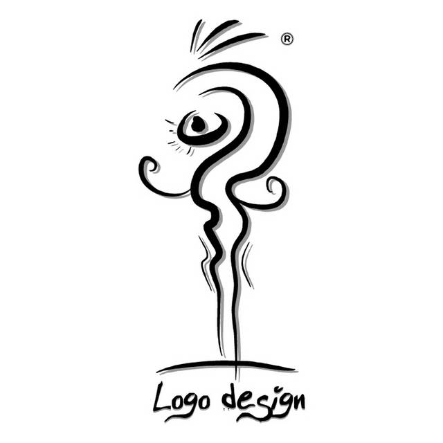 黑色线条logo设计