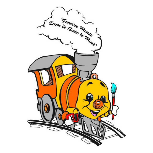 卡通小火车logo设计图标