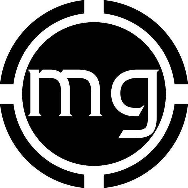 黑色圆盘字体logo设计图标