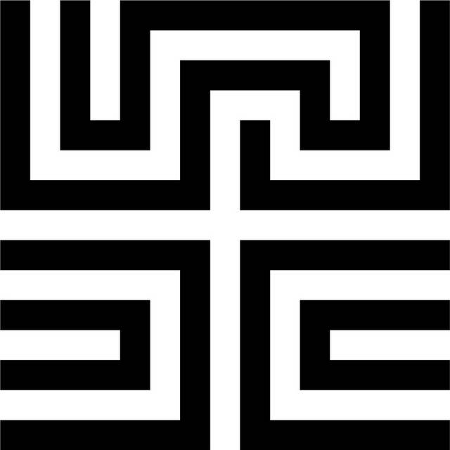 黑白迷宫logo设计图标