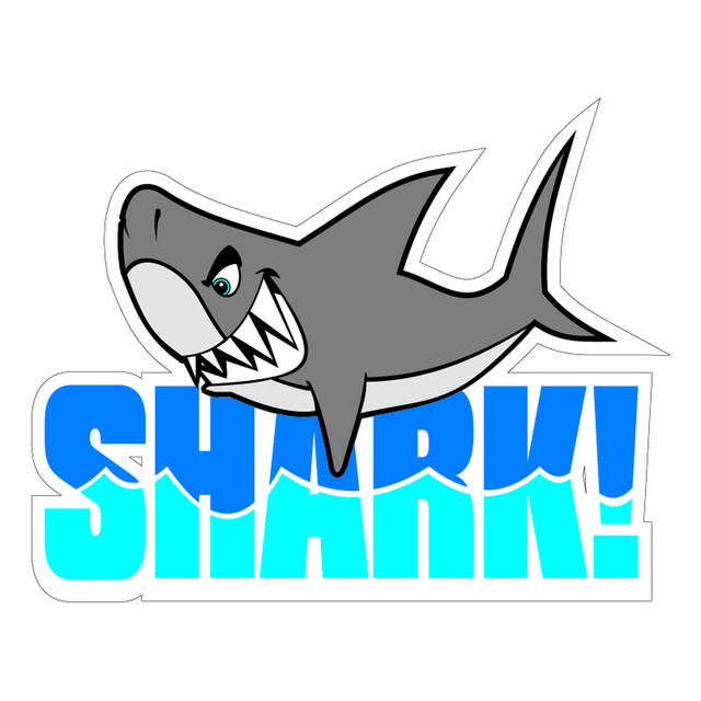 卡通鲨鱼logo设计图标