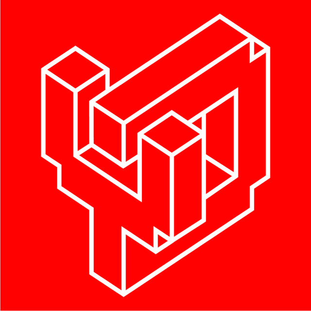 红底线条logo设计图标