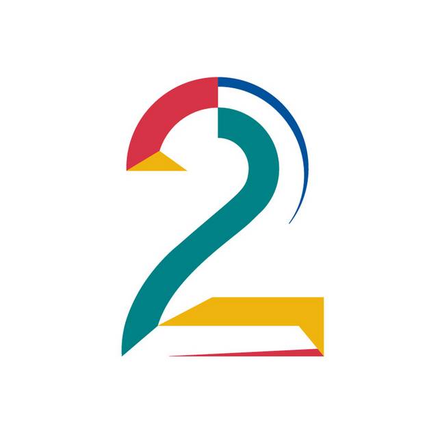 个性数字2企业logo图标设计