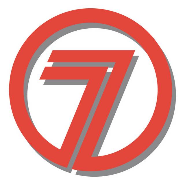 红色数字7logo矢量图标设计