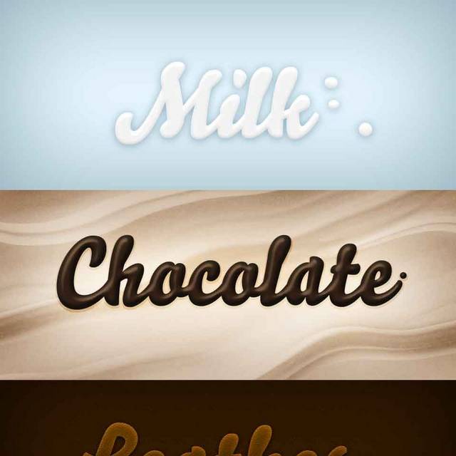 创意巧克力色字体样式