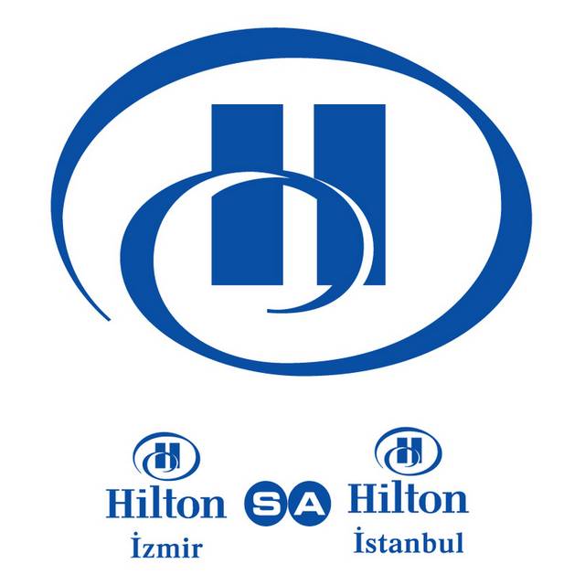 蓝色字母酒店logo