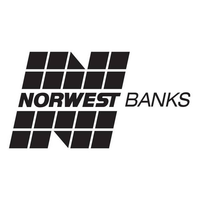 黑色网格组合银行logo
