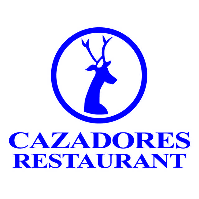 蓝色长颈鹿logo设计图标