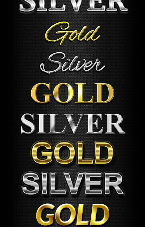 金银色字体样式