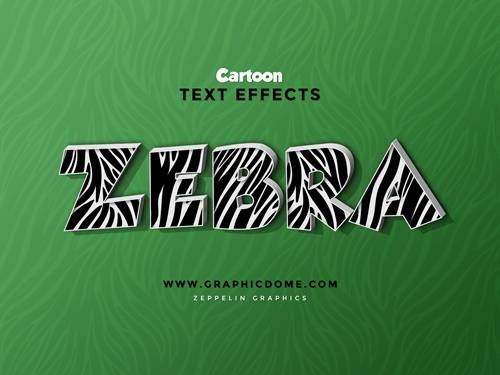斑马纹卡通字体样式