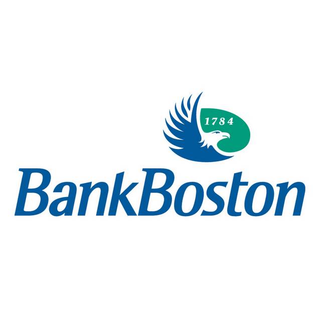 蓝色波士顿银行图标logo