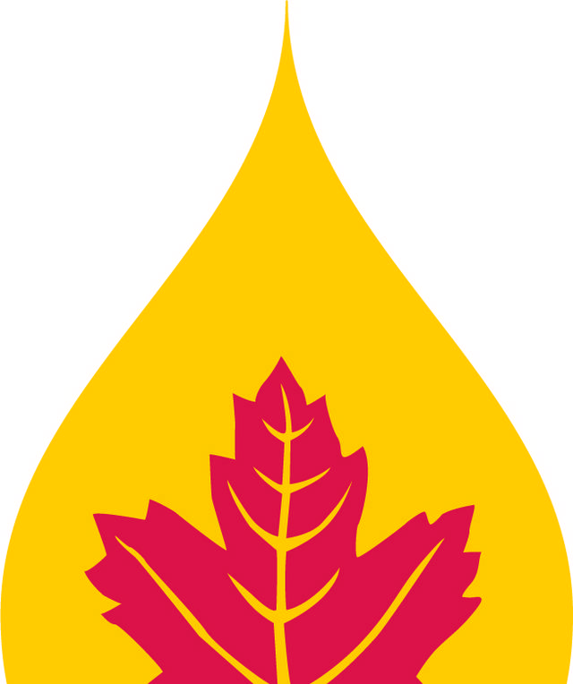 红黄叶子标志素材设计