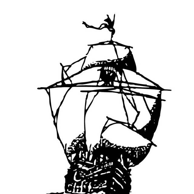 手绘船logo矢量创意素材