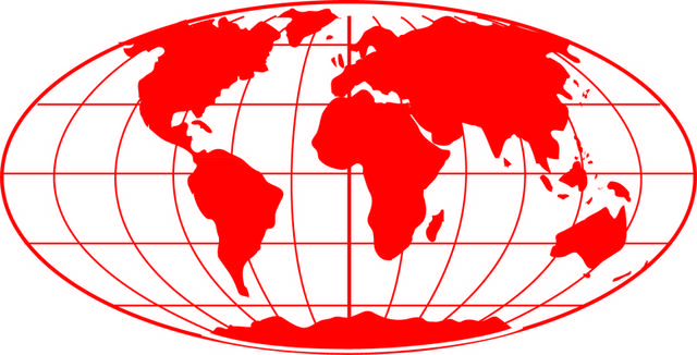 红色地球logo设计素材