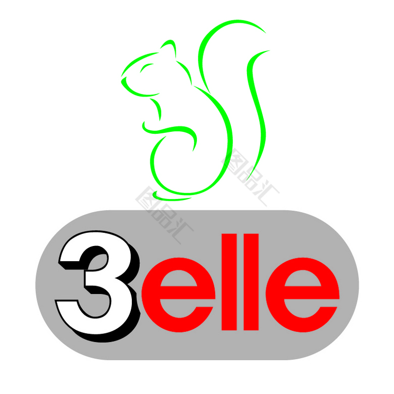 绿色松鼠logo设计素材