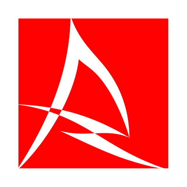 红色抽象英文logo设计素材
