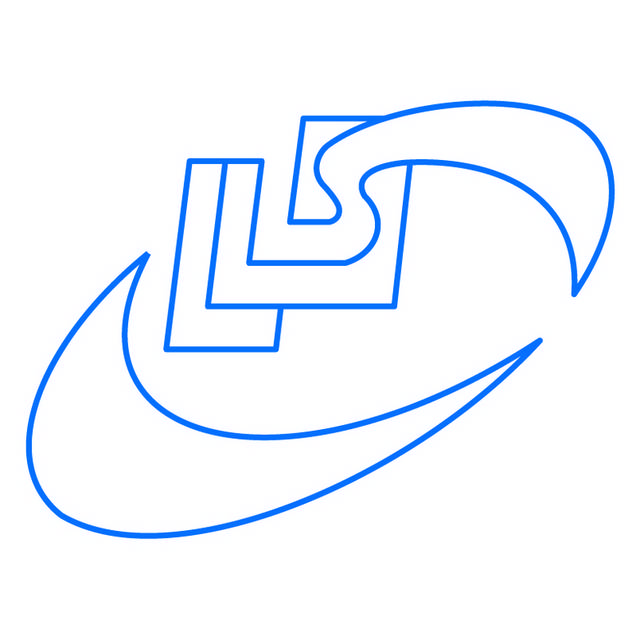 蓝色线条矢量logo设计