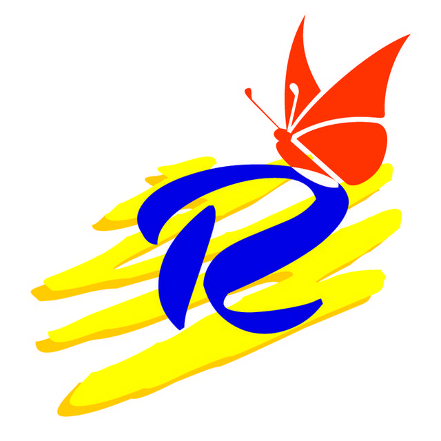 卡通蝴蝶标志logo
