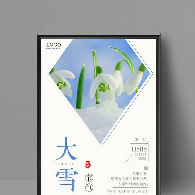 精美农历大雪海报