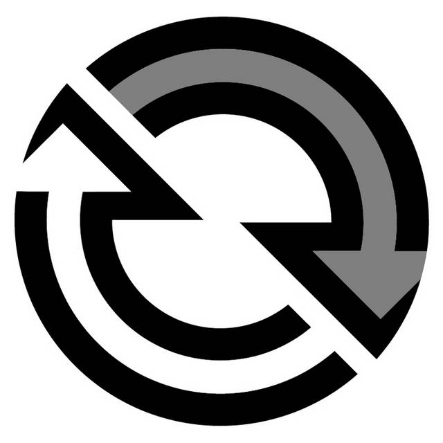 黑色旋转箭头logo