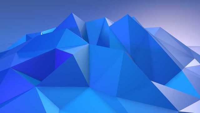 蓝色立体几何背景素材