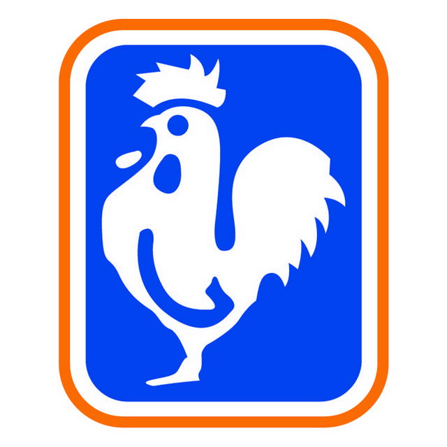 蓝色大公鸡logo