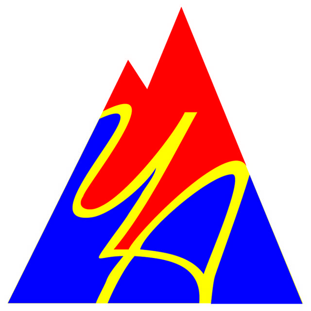 红蓝山设计logo
