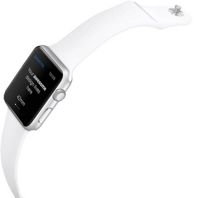 白色苹果手表样机