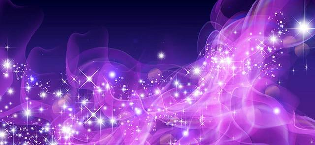紫色光效炫彩元素