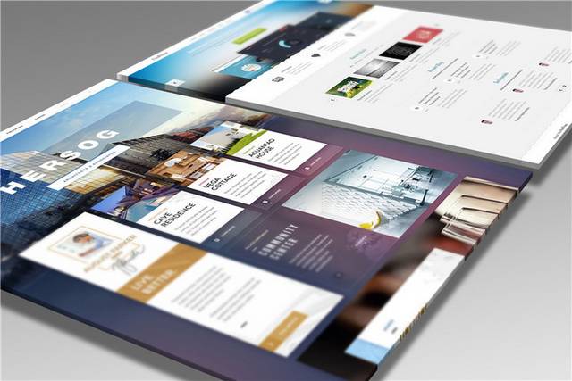 网页展示界面贴图模板psd