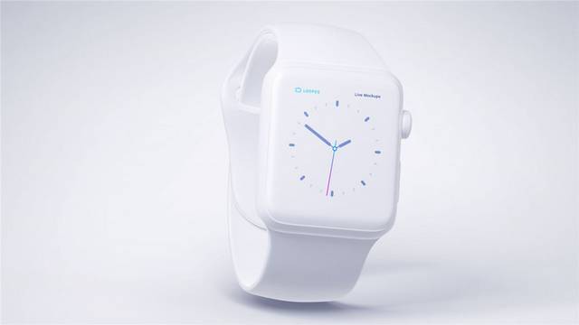 白色Applewatch手表样机