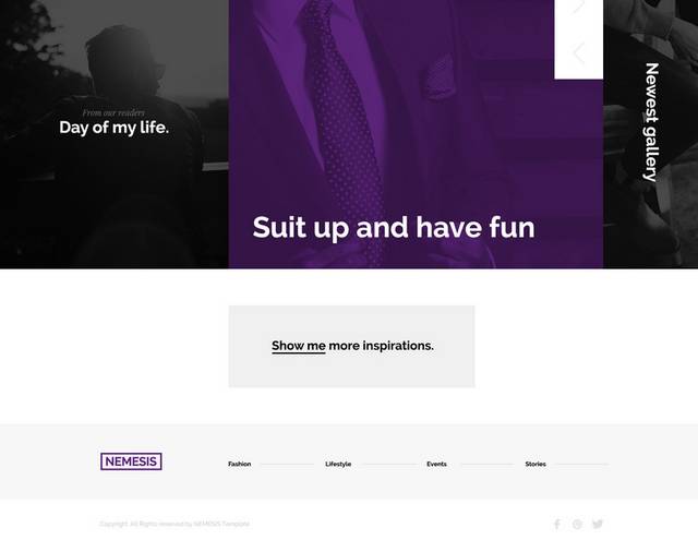 紫色模版人物网页素材