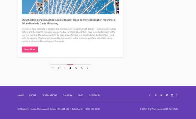 紫色模版旅游网页素材