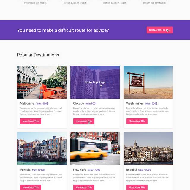 紫色设计模版网页素材