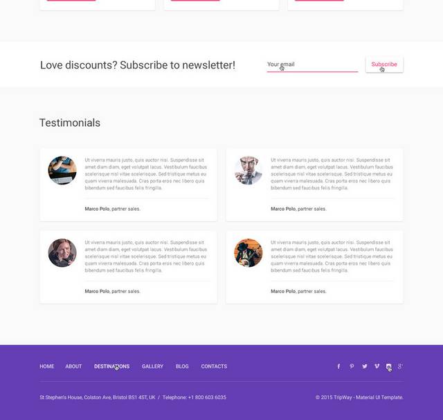 紫色设计模版网页素材