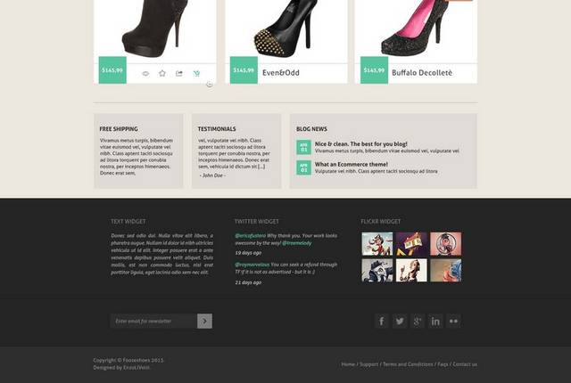 网页模版女鞋设计素材