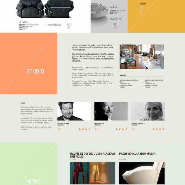 网页家具模版设计素材