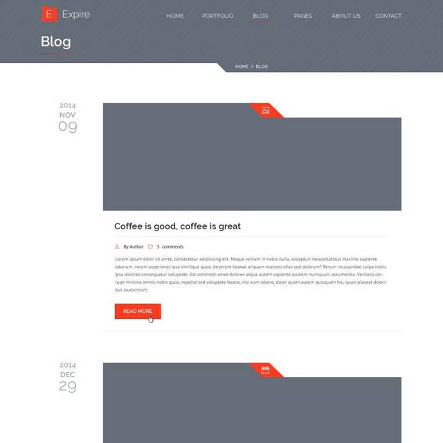 灰色网页模版设计素材