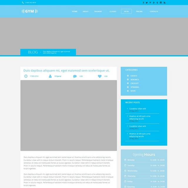 蓝色设计素材网页模版