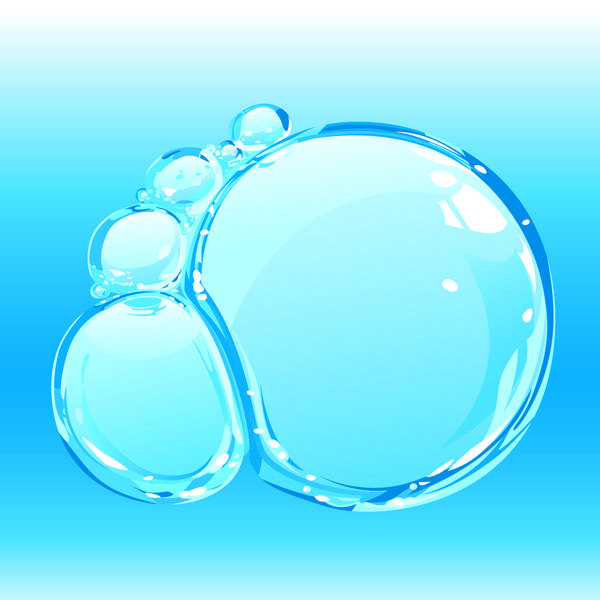 透明蓝气泡