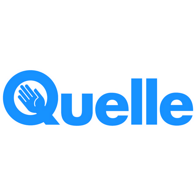 蓝色创意手Q字logo