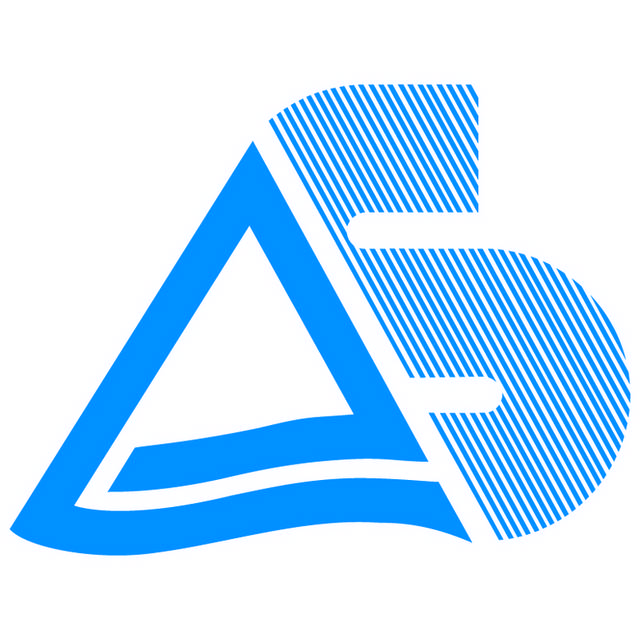 蓝色抽象英文logo