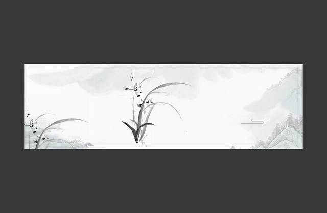 水墨画banner背景