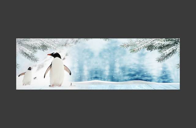 冬季企鹅banner背景